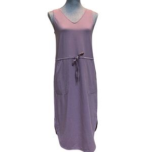 Garnet Hill Purple Sleeveless V-Neck Sundress